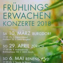 Concerts de printemps 2018